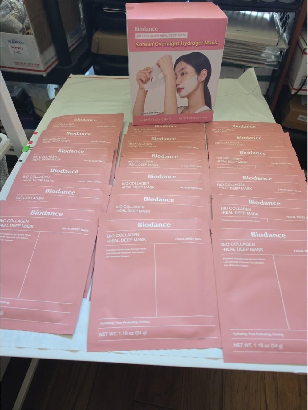 Biodance Korean Overnight Hydrogel Face Mask, 18 Sheets, Deep Collagen Sealed